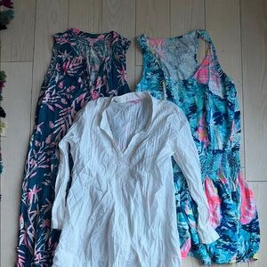 Lot of 3 Lilly Pulitzer dress, maxi dress, and tunic S Small